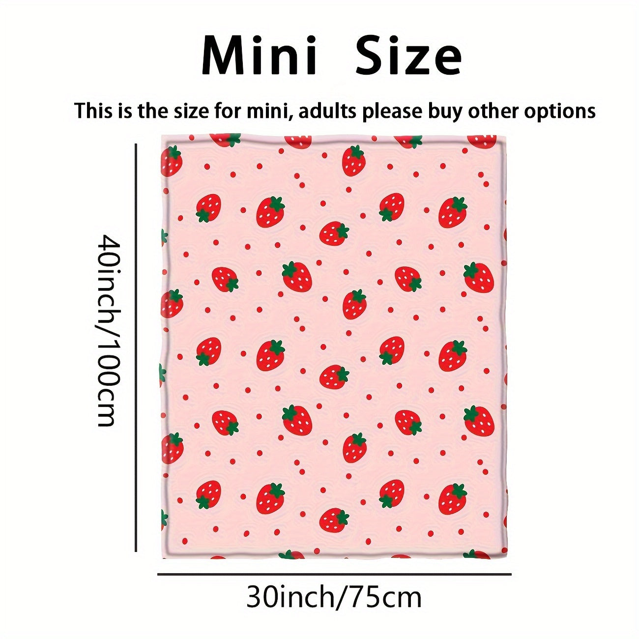 Одна штука пледа с принтом клубники, идеально подходящего для кровати, дивана, офиса, кемпинга или путешествий. Этот мягкий и уютный плед универсален и станет отличным подарком для всех сезонов.