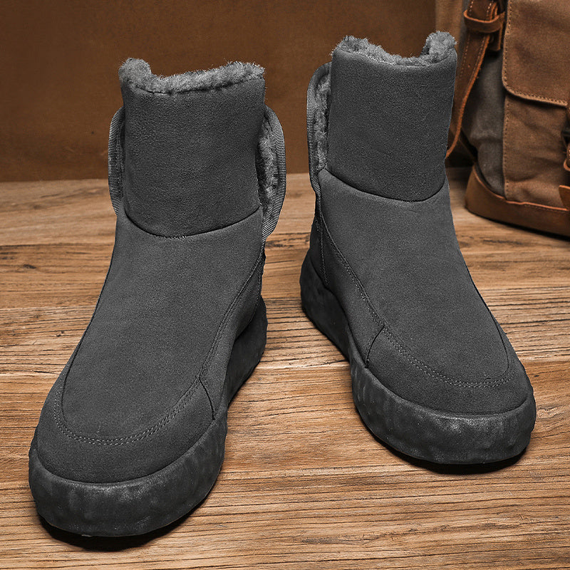 Women's Winter High-Top Boots Plush Lining Faux Fur Slip-On All-Season