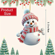 Acrylic Snowman Decorations for Christmas Trees No Electricity Needed Set of 5