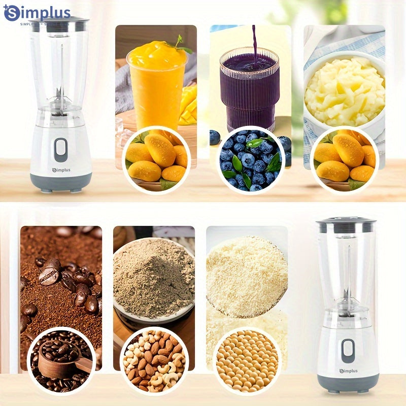 Licuadora de alta velocidad de 250W con capacidad de 600ml, material ABS duradero, fácil de limpiar