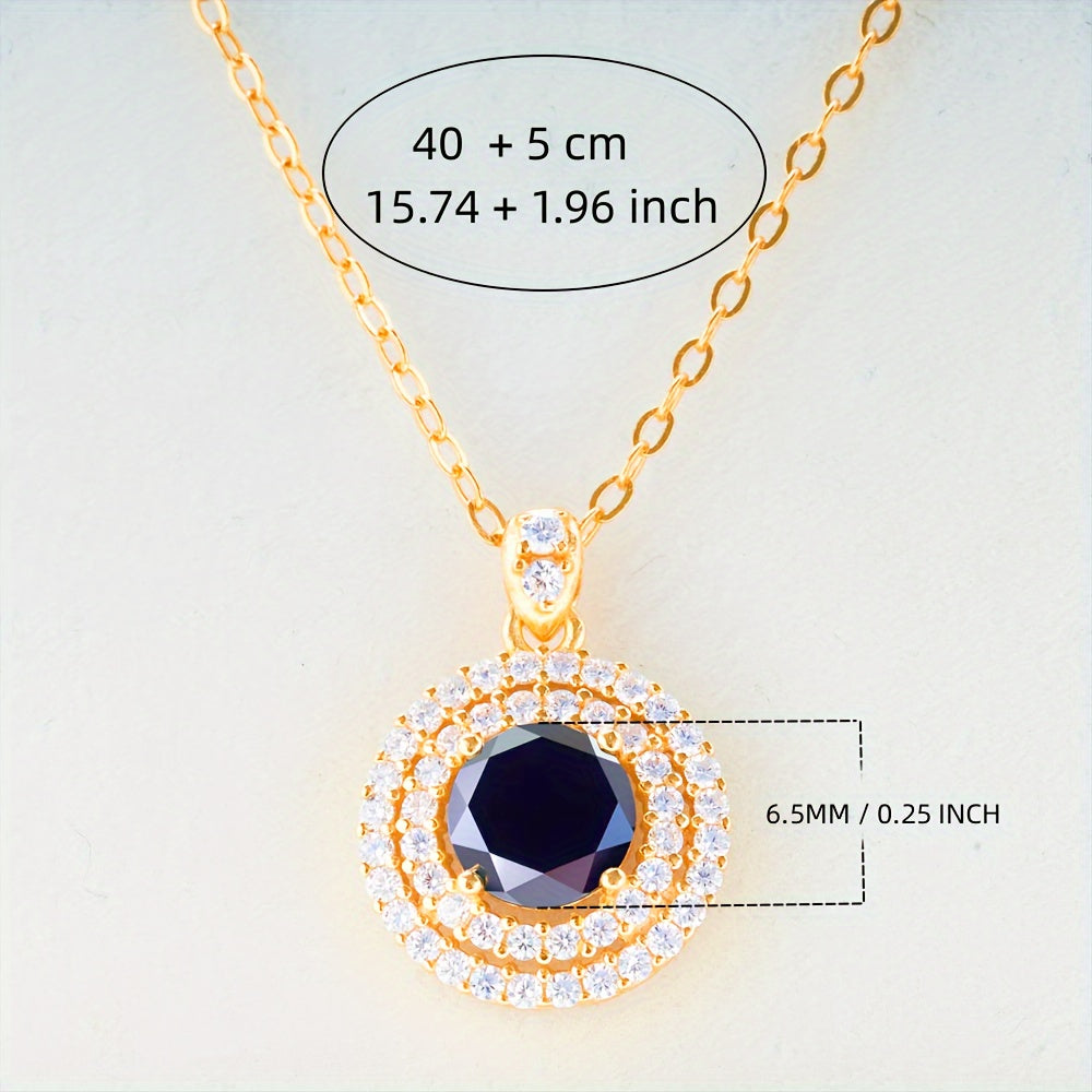 Lady 1 Carat Multicolor Moissanite Necklace Halo Pendant for Engagements Weddings Bridal