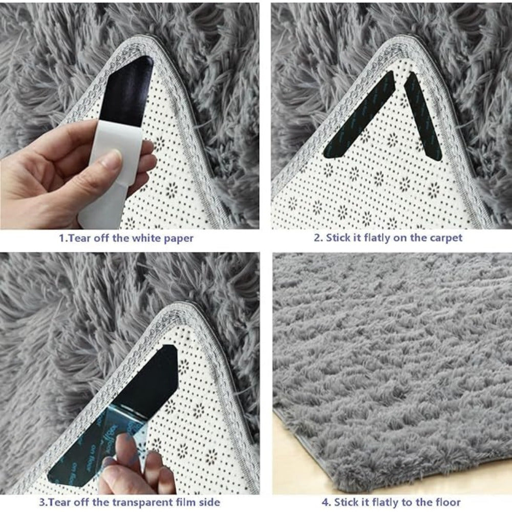 Reusable PET Non-Slip Carpet Adhesive Strips for Rugs and Floors