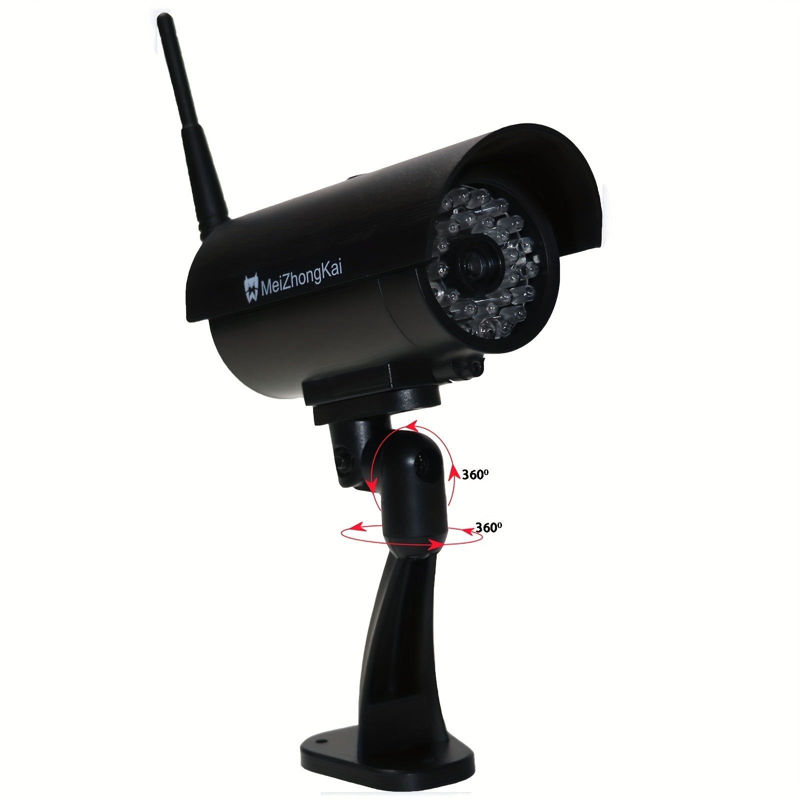 LED Fake Security Camera with Red Flashing Light Waterproof Indoor Outdoor