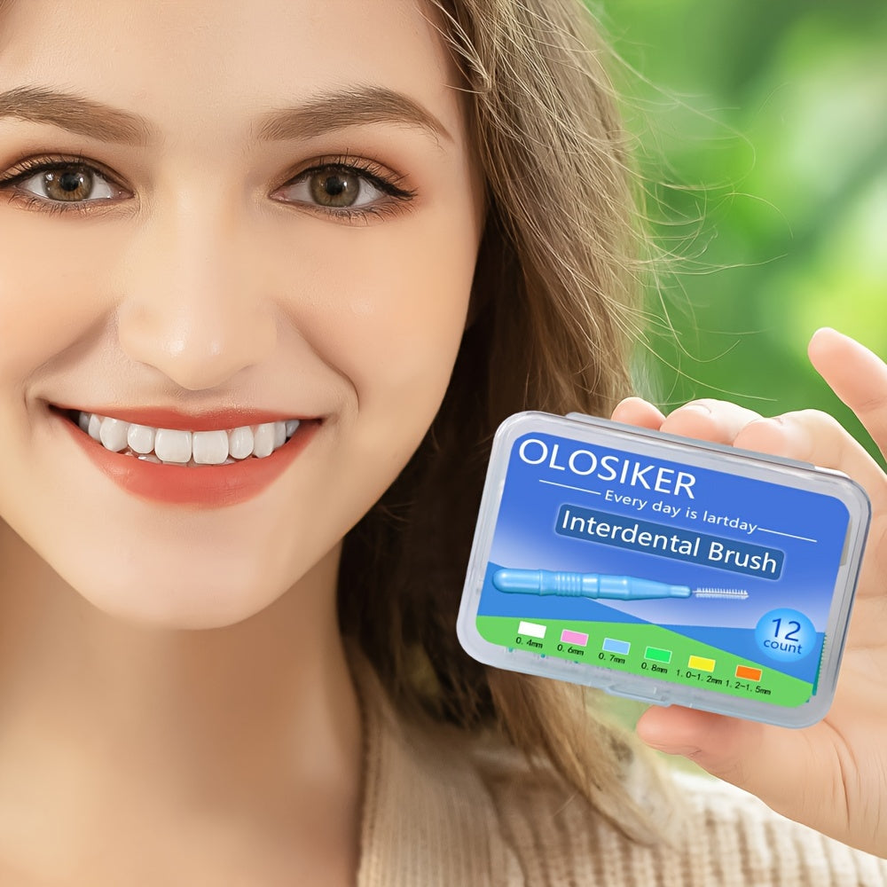 12-to'plam tish oral interdental cho'tkalar PE material aralash ranglar gum parvarishi