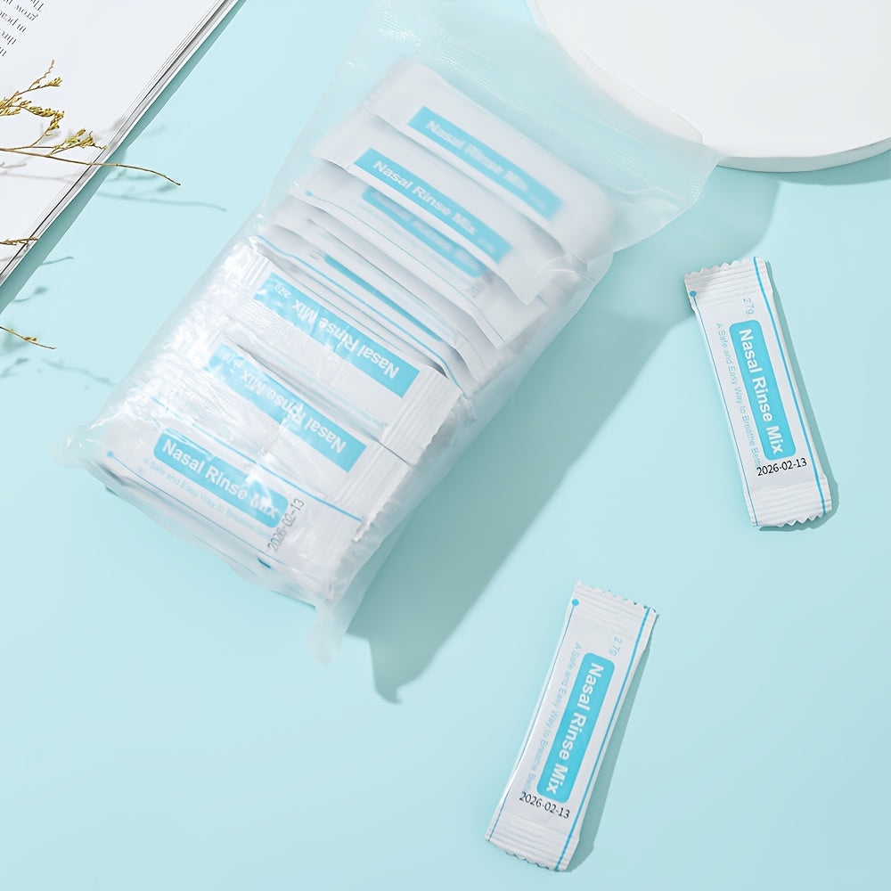 40 Sachets Nasal Rinse Salt for Breathing and Allergens Flushing