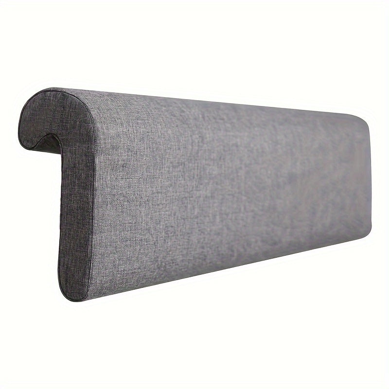 Almohada de lino suave gris para la mesita de noche, comodidad en el dormitorio, diseño sin protuberancias