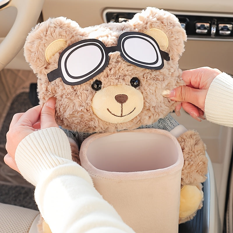 Car Tissue Holder and Trash Can Combo for Car Interior Storage Organizer