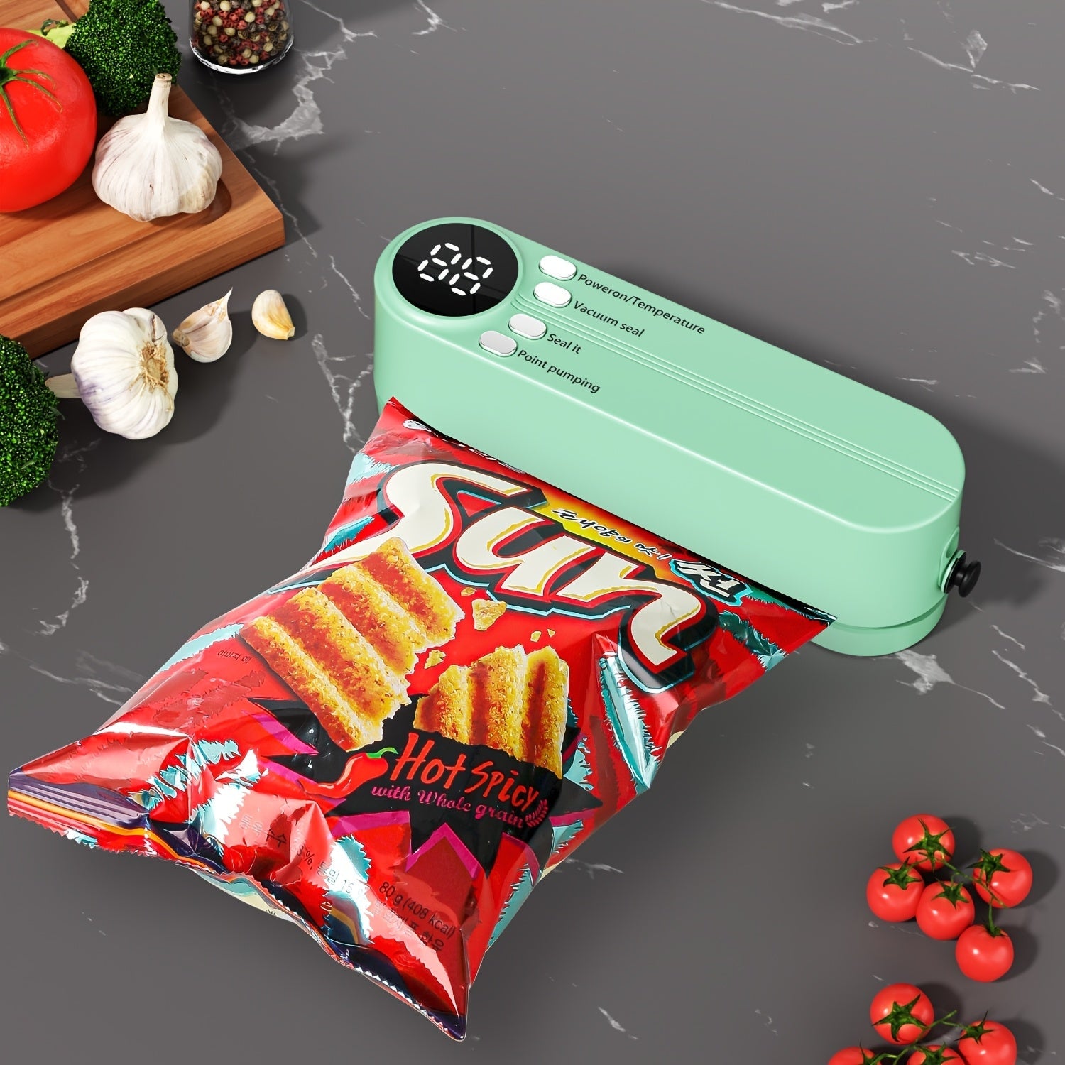 Mini Bag Sealer Vacuum Sealer Portable Resealer for Snacks Chips Dog Food USB Rechargeable