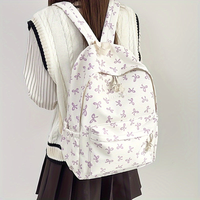 Kelebek bosma sumkasi Polyester ko'p bo'lakli maktab sayohati uchun zip yopilishi bilan chuqur khaki, pushti, to'q sariq, ko'k, qora