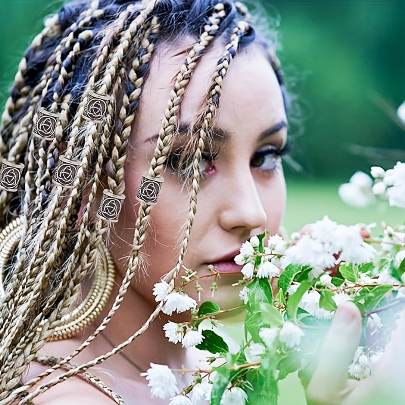 Set of 5 Nordic Viking Beard Beads for Braids and Jewelry Making Men Women