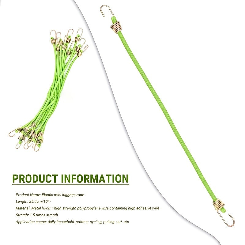 Luggage Straps Bungee Cords Elastic Fastening Ropes for Camping and Travel