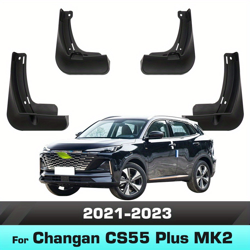 Car Fender Mudguards Splash Flaps Set for SUV, Black, 4 Pieces