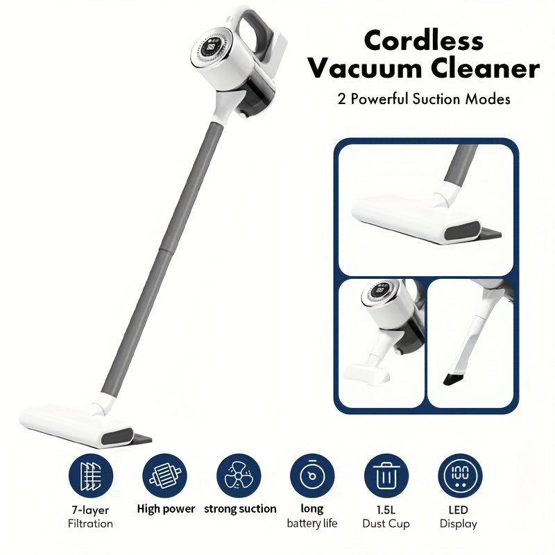 Wireless Handheld Vacuum Cleaner 5KPa Suction 60dB Rechargeable for Pet Hair Carpet Bedding