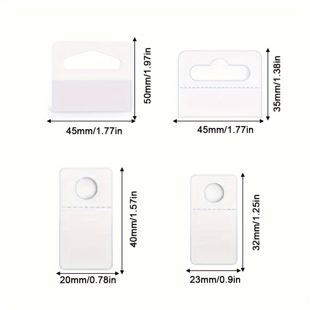 Ganchos adhesivos de plástico para colgar tarjetas, láminas, PVC y orificios en avión, paquete de 100