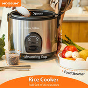 5-Posuda guruch pishirgich va ovqat bug'langich, tez pishirish, yopishmaydigan qoplama, 24H issiqlikda ushlab turish