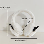 Plush Earmuffs for Cold Weather, Cartoon Style, Warm and Cute Ear Protection