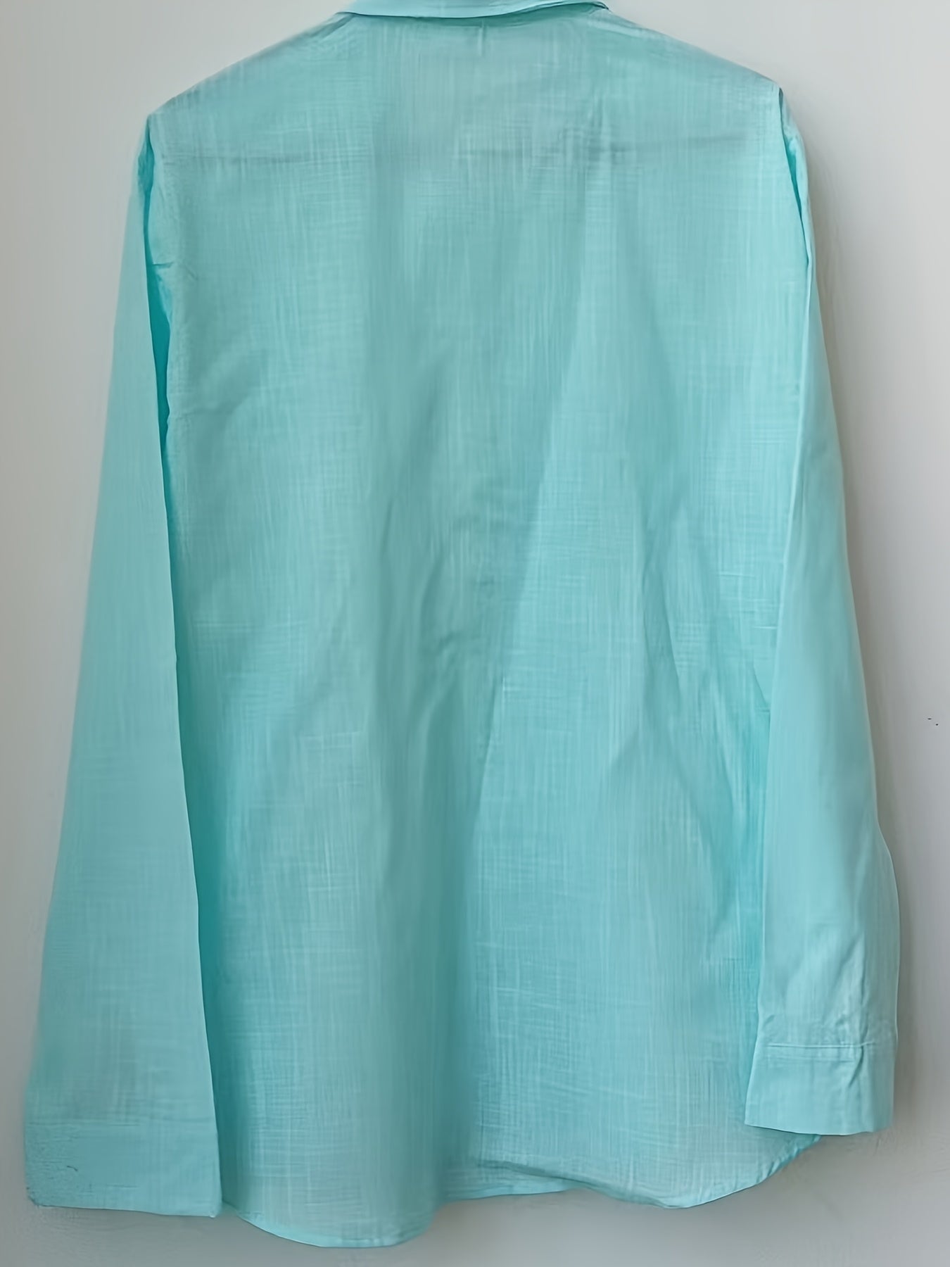 Men's Pink Casual Button-Up Shirt Long Sleeve Cotton Polyester Spring Outing