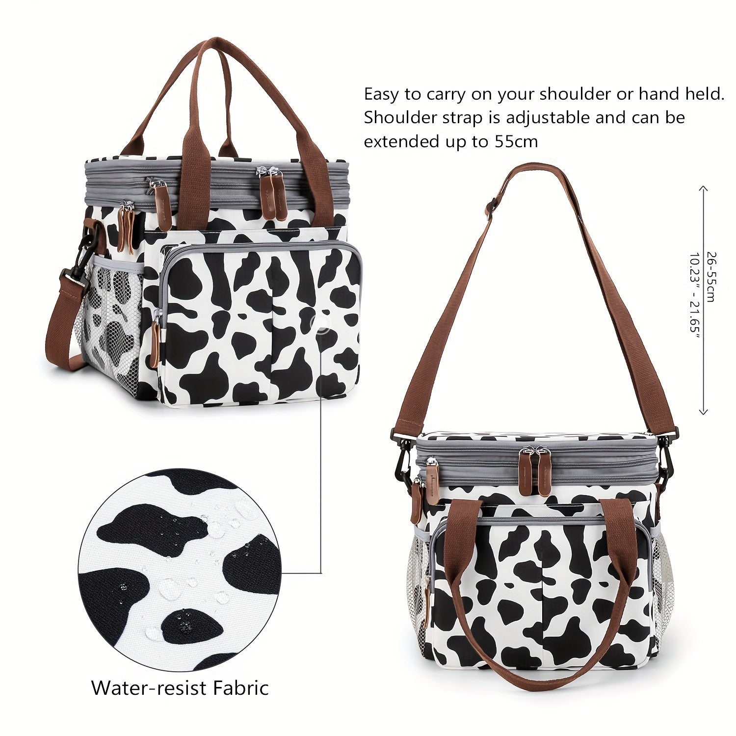 Multifunctional Waterproof Diaper Bag with Insulated Pouch for Moms and Dads