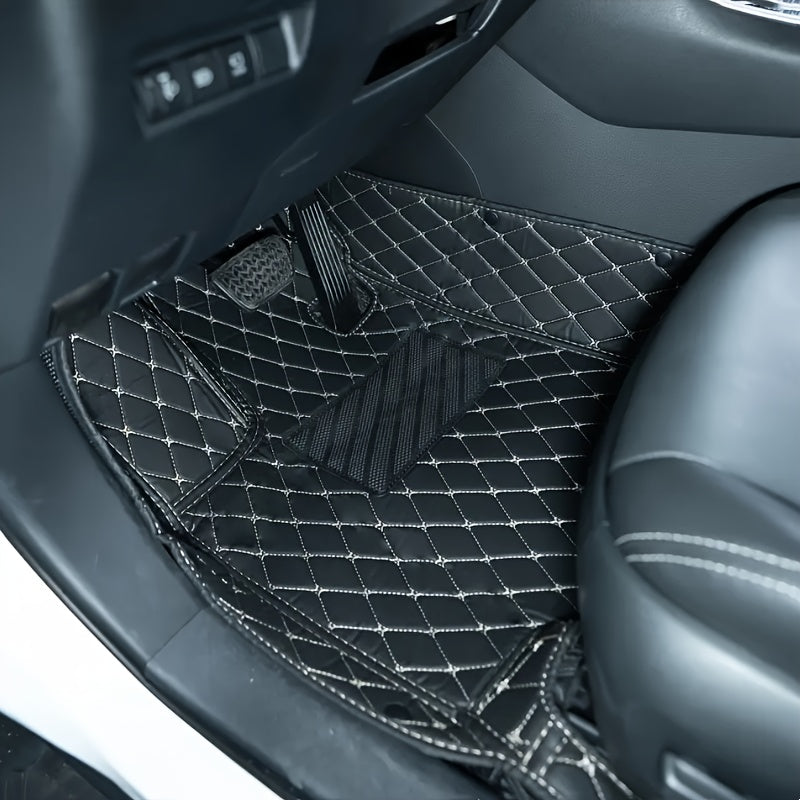 All-Weather Car Floor Mat PU Leather Durable Dirt-Resistant Fit for Sedan