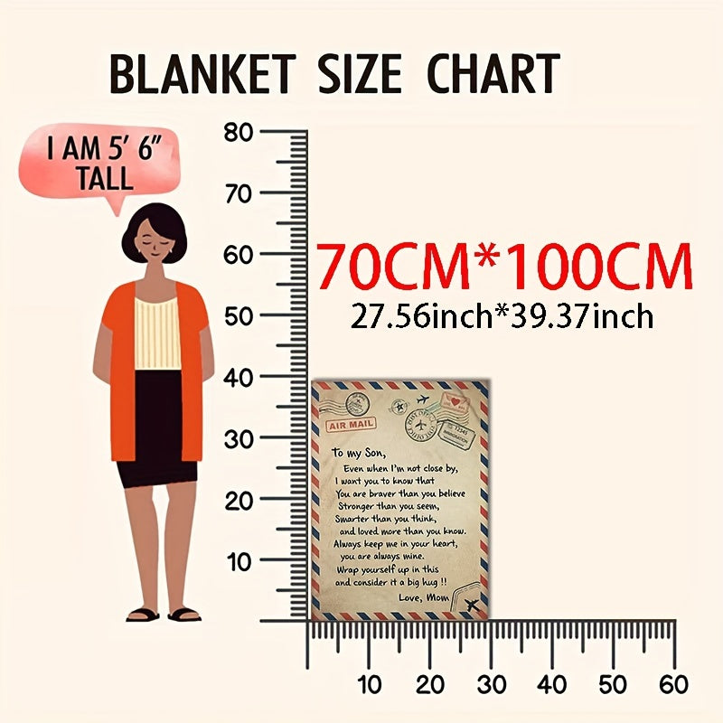 All-Season Flannel Throw Blanket for Couch Bed Travel with Encouraging Messages