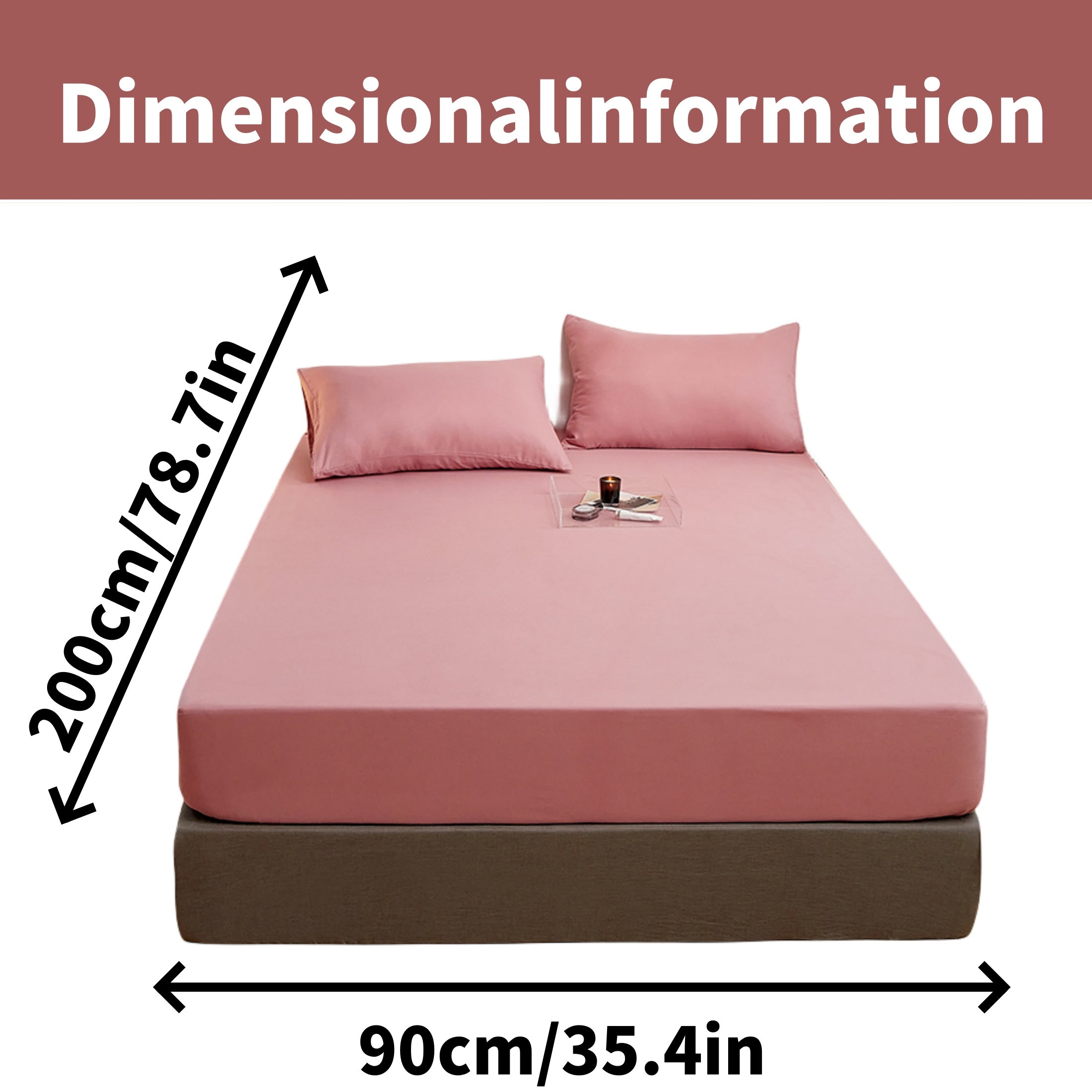 Juego de sábanas ajustadas de poliéster cepillado con 2 fundas de almohada, con bolsillo profundo, ropa de cama