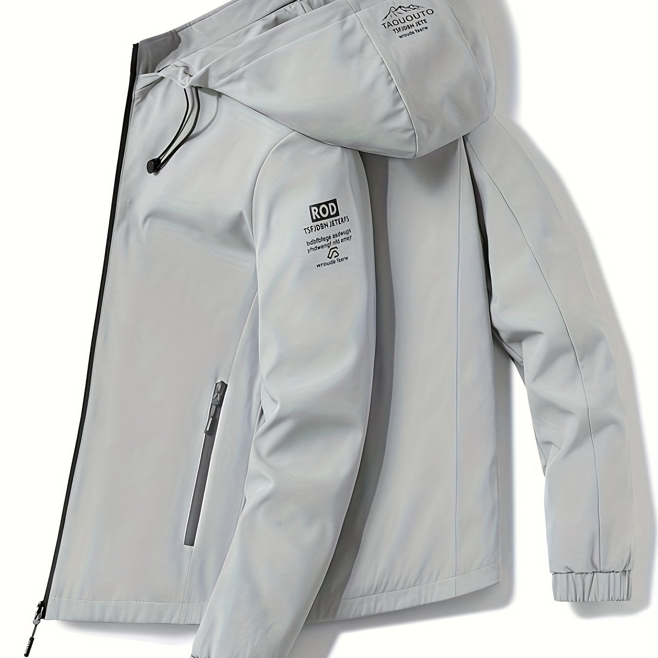 Erkaklar uchun yengil yumshoq qoplama jakketi, 100% polyesterdan tayyorlangan, bir rangda. O'z ichiga oladi: oddiy kesim, uzun yenglar, fermuarlı cho'ntaklar, olib tashlanadigan kapüşon, ochiq havoda tasodifiy uslub, to'qilgan.