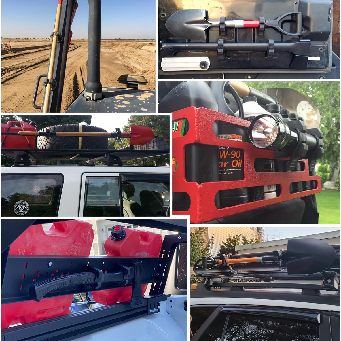 Rubber Clamps Red and Black Quick Release for Off-Road Vehicles