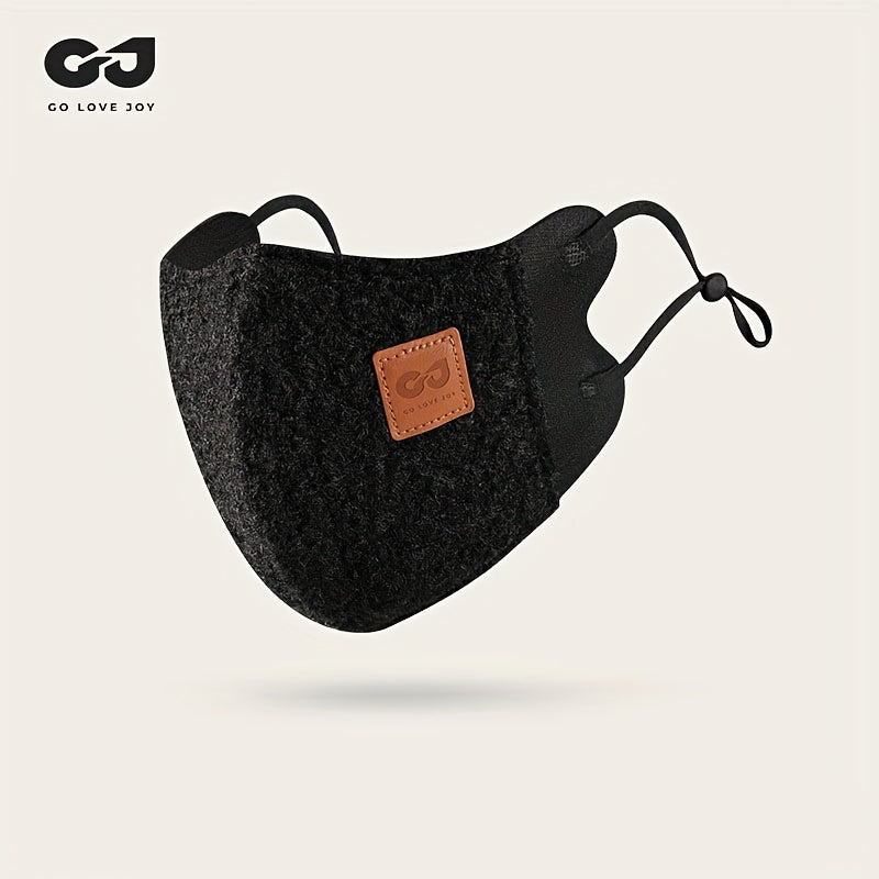 Winter Plush Double-Layered Face Mask for Men Women Warm Windproof Polyester