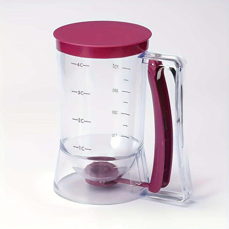 Non-electric qo'l bilan ishlatiladigan plastik pancake aralashtirgichi, kekslar va vaflilar uchun, qulay ushlash dizayni bilan. Ushbu oziq-ovqat xavfsiz, mustahkam va engil oshxona aksessuari qulay pishirishni ta'minlaydi.