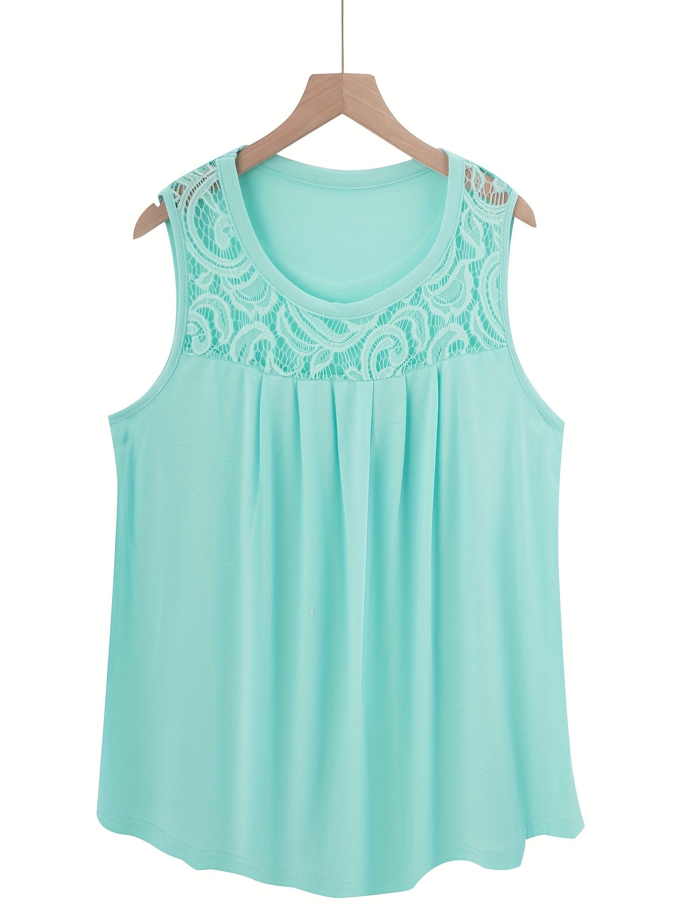 Женский комплект топов без рукавов с рюшами, дышащий полиэстер, кружево, стиль для отпуска