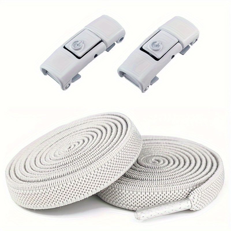 No-Tie Elastic Shoelaces for Men and Women Durable Polyester Spandex 1 Pair