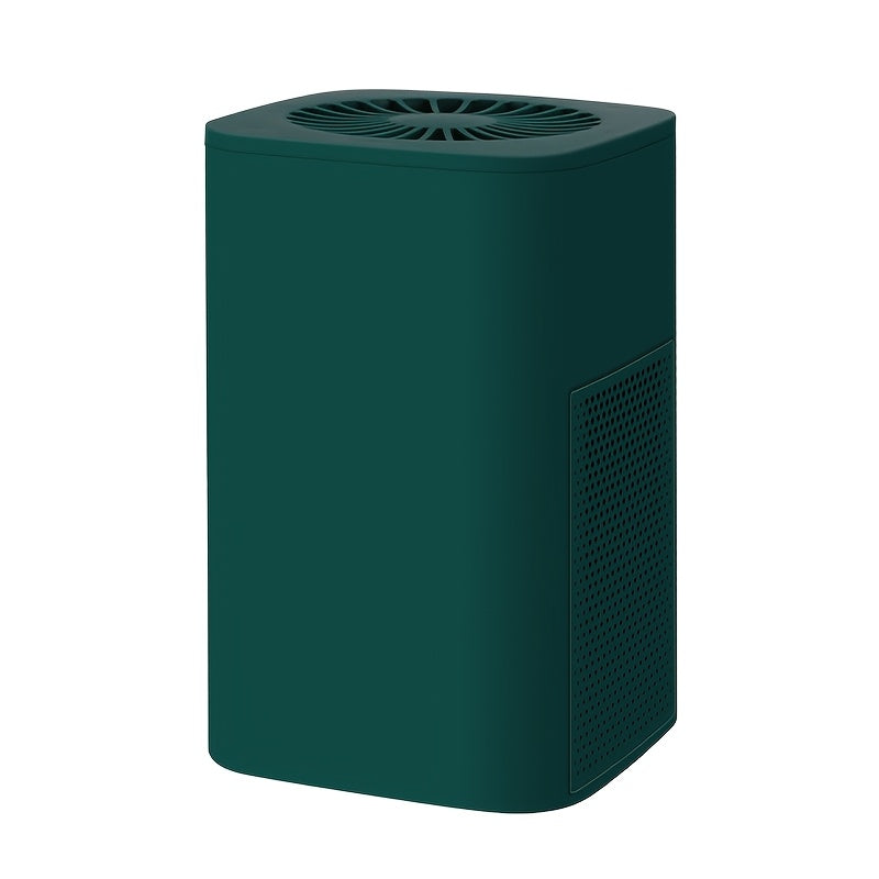 Smart Air Purifier for Large Spaces White Green Ultra Quiet Triple Filter