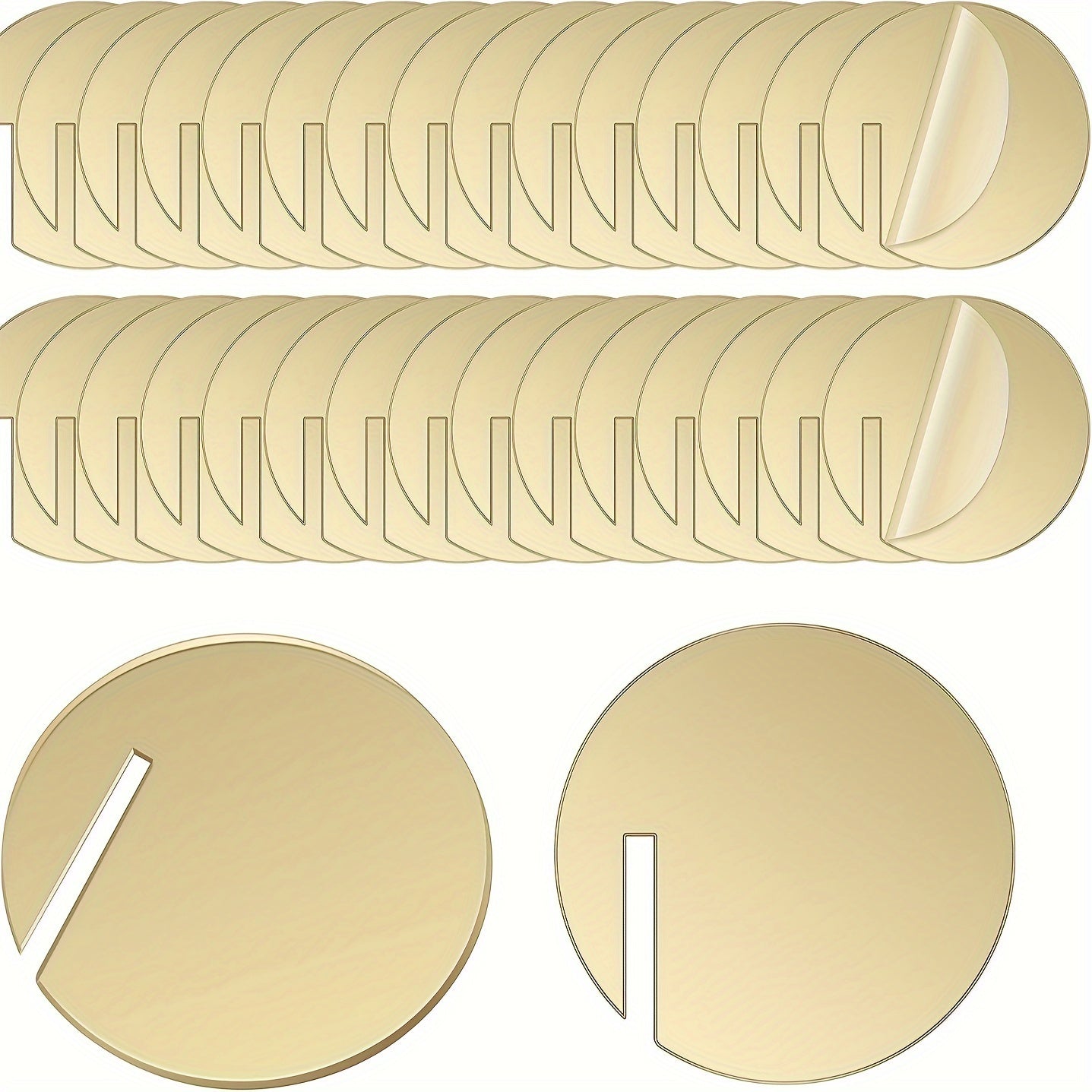 30 etiquetas de acrílico redondas para bebidas para decoraciones de bodas y fiestas, etiquetado en el borde del vaso de cristal