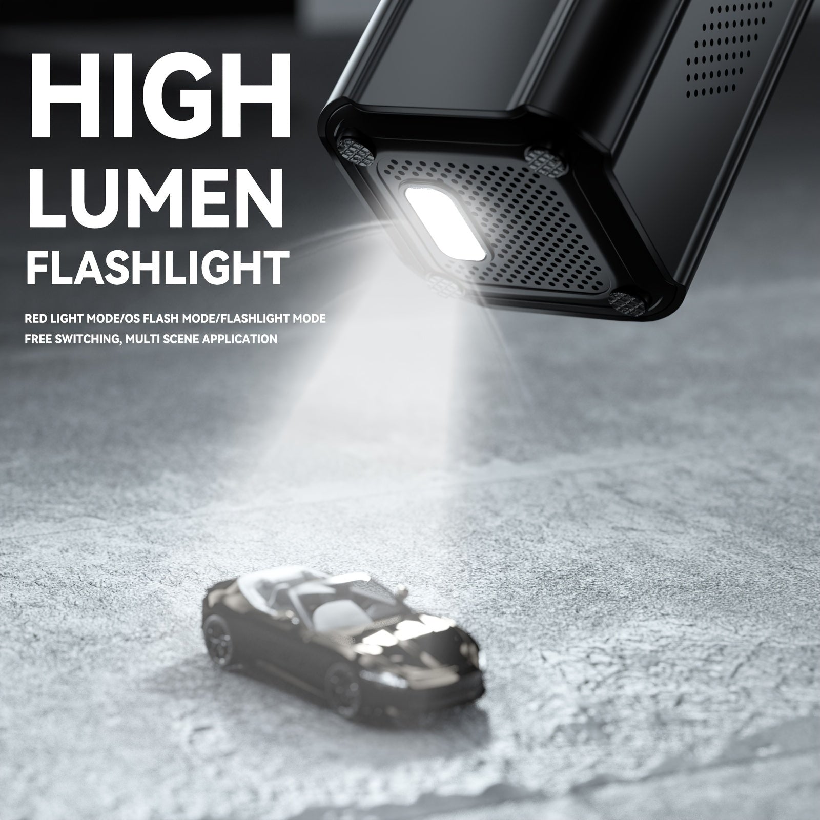 Portable 12V Air Compressor and Jump Starter with 10000mAh Power Bank