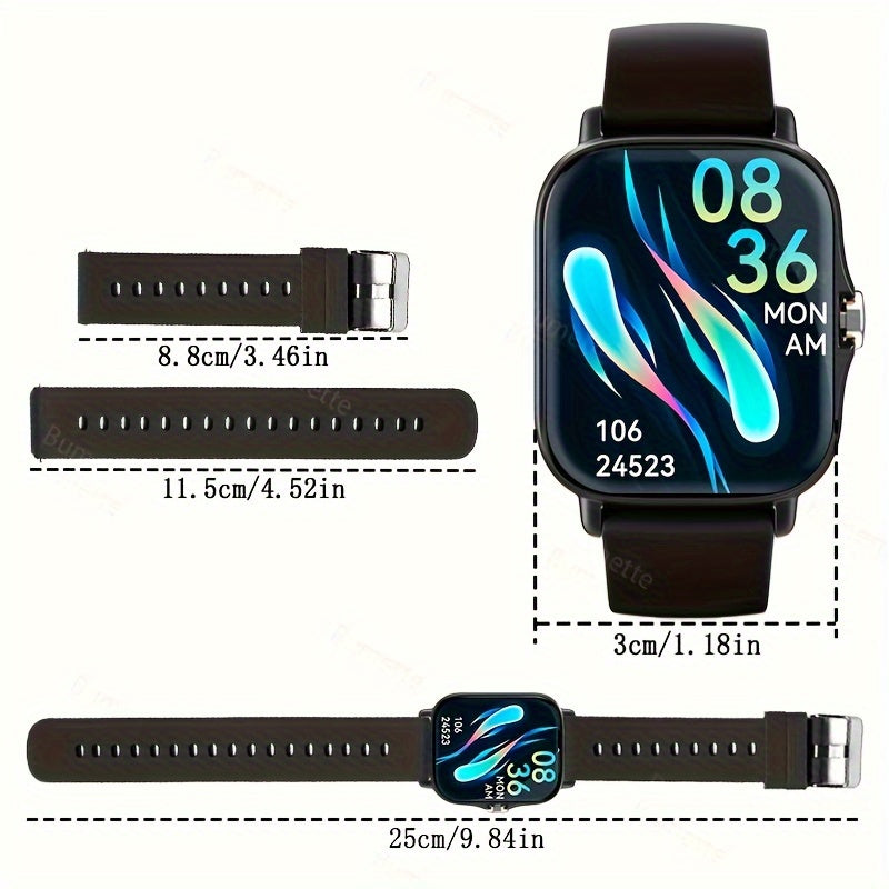Wireless Smartwatch for Men Women with Sports Modes Call Reminders Message Notifications