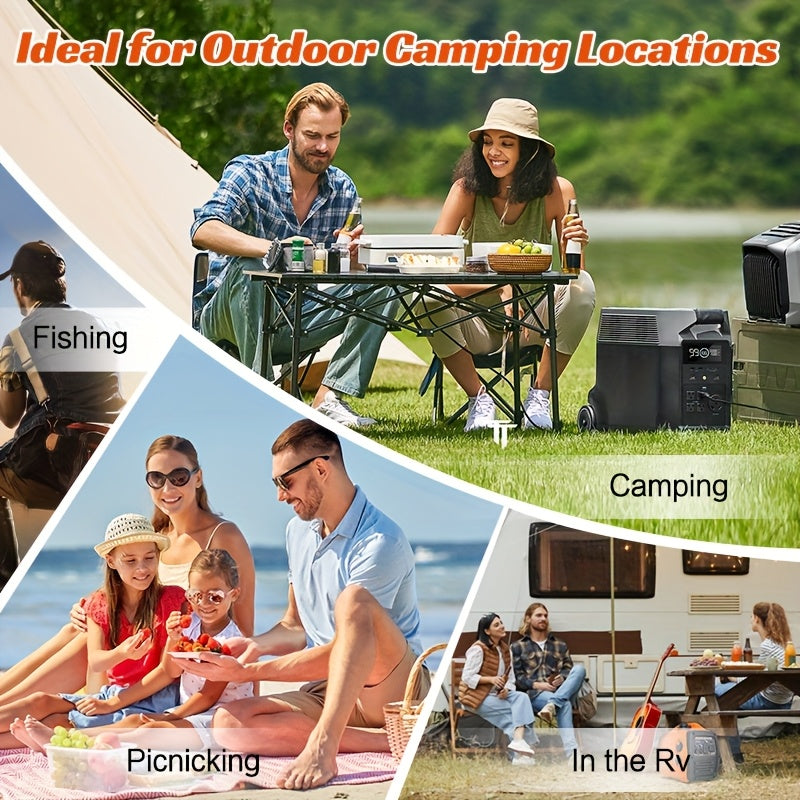 Portable Camping Fan with Wall Mount, Rechargeable USB Battery, Strong Wind