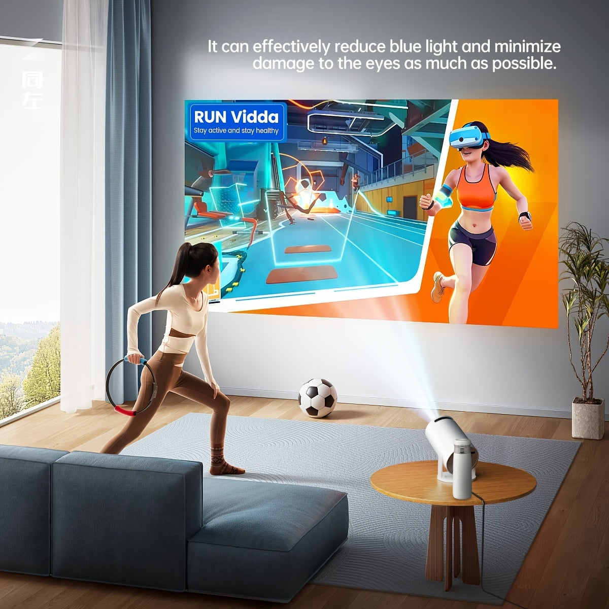 Portable Projector for Home Theater, TV Sticks, Laptops, Smartphones