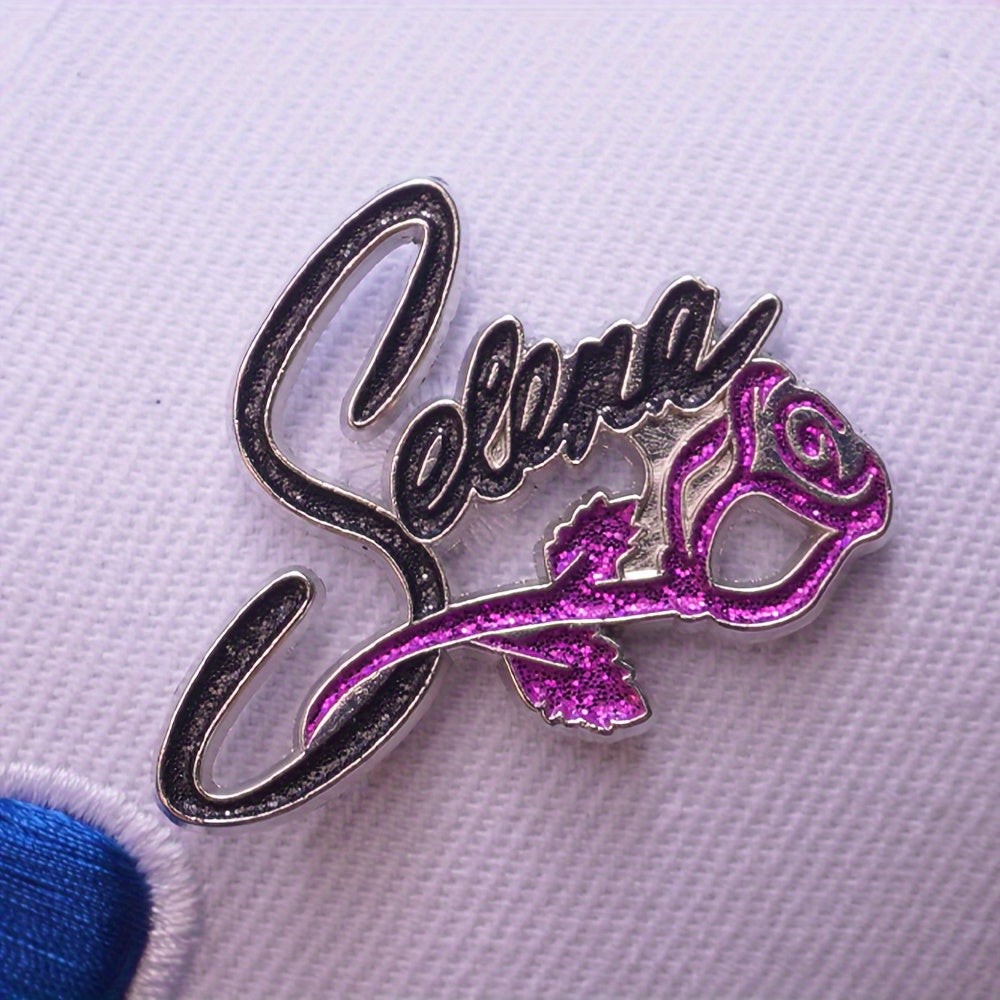 Enamel Rose Lapel Badge Zinc Alloy Hat Clothing Decoration