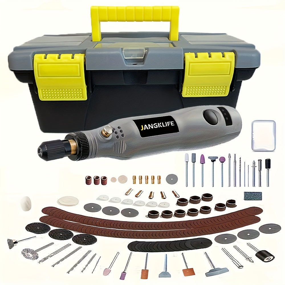 76pcs Cordless Rotary Tool Kit with Lithium Battery and Multiple Attachments