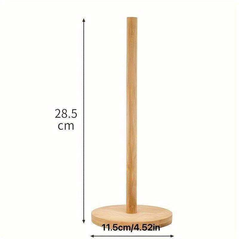 Вертикальная подставка для бумажных полотенец из бамбука для кухни, ванной комнаты, спальни