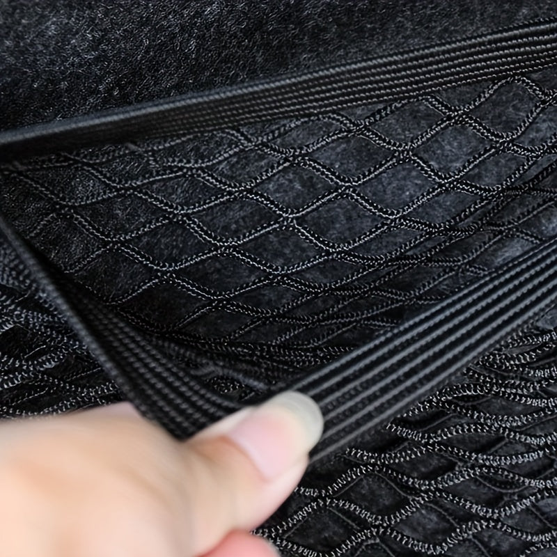 Universal Car Trunk Organizer Net Heavy-Duty Nylon Cargo Mesh with Storage Bags