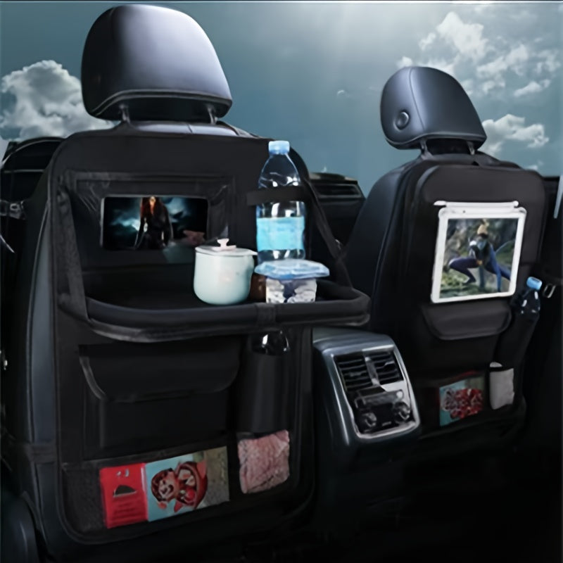 Universal Car Seat Organizer With Tablet Holder Multi-Pockets Tidy Car Interior