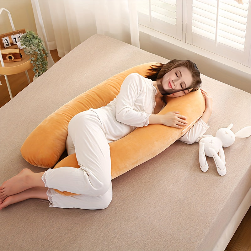 Maternity Pillow Supportive Side Sleep Cushion for Belly and Legs Light Gray