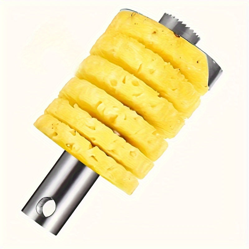 Stainless Steel Pineapple Corer and Slicer, Rustproof, Easy to Use, Detachable Handle