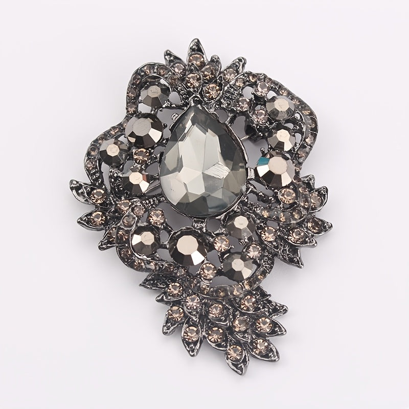 Rhinestone Brooch Pin for Women Fashionable Jewelry for Sweaters Coats