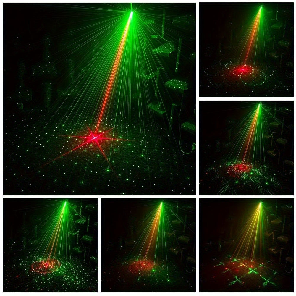 USB quvvatlangan Mslitely Disco Party Light with Stand 28 ovozga asoslangan naqshlarni o'z ichiga oladi, tug'ilgan kunlar, bayramlar va oilaviy yig'ilishlar uchun ideal.