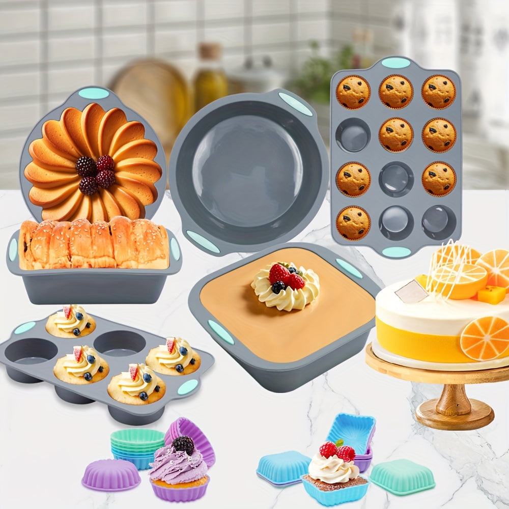 30/4pcs Small Baking Pan Set Non-Stick Cake Mould Baking Cups for Kitchen Baking