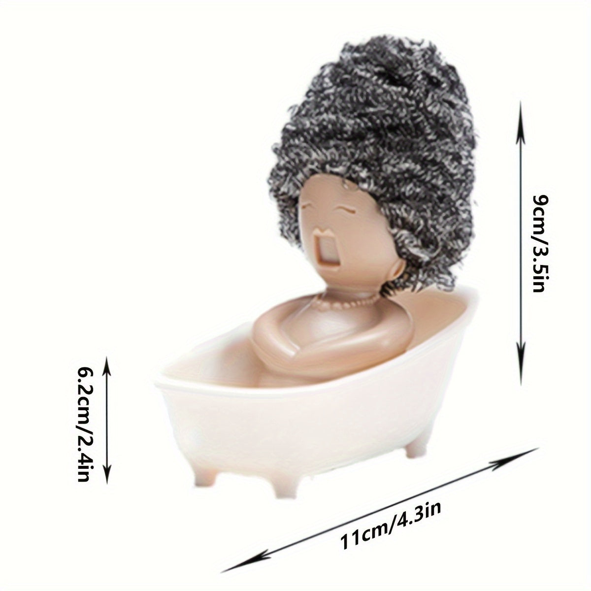 Soporte de esponja para bañera de plástico con almacenamiento abierto y soporte para estropajo no eléctrico