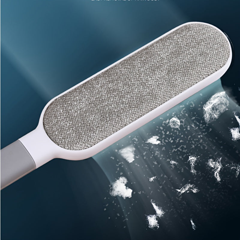 "Uzoq tutqichli ikki tomonlama qayta ishlatiladigan to'kma cho'tka, qo'lda elektrostatik uy hayvonlari sochlarini olib tashlash vositasi - gilamlar, itlar, mushuklar, kiyimlar, divanlar, mebellar, yotoq to'saklari uchun - tozalash vositasi"