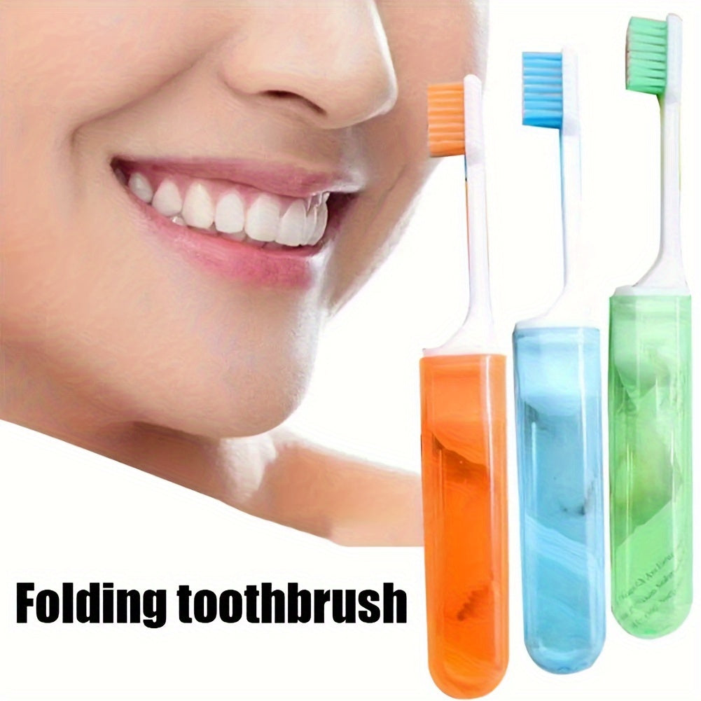 Travel Toothbrush Soft Bristles Compact Waterproof Cap for On-the-Go Cleaning